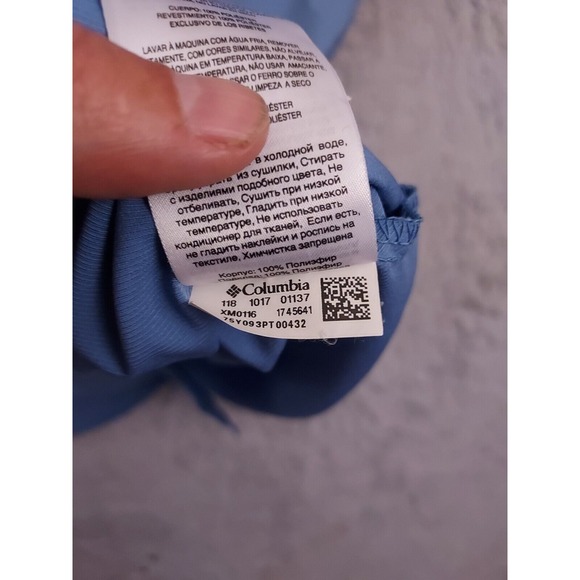 Columbia PFG Shirt Mens 2XL XXL Omni Shade Blood N Guts Fishing Boating Blue - Picture 9 of 12